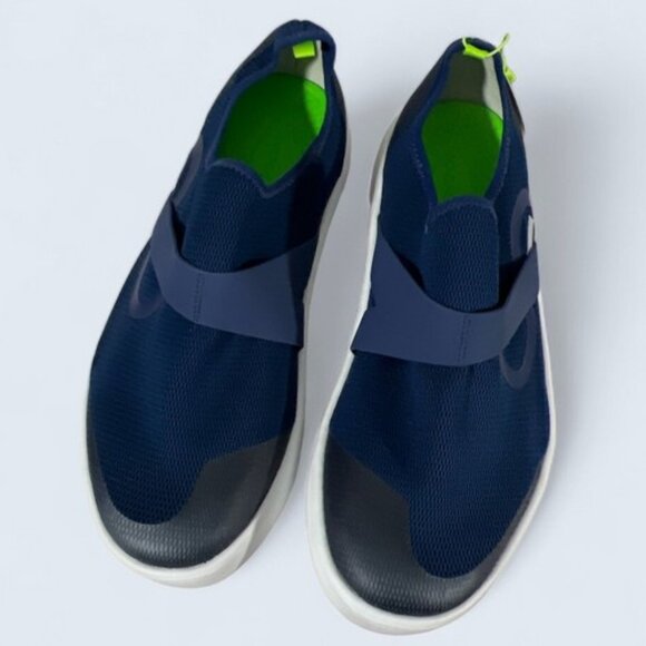 OOFOS MEN'S OOMG LOW SHOE - WHITE & NAVY SIZE 11, - Picture 3 of 5